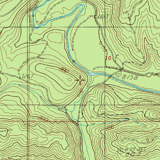 Topographic Map of Buck Creek, OR