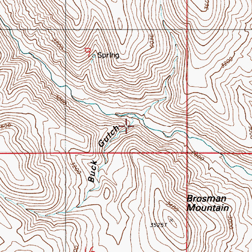 Topographic Map of Buck Gulch, OR