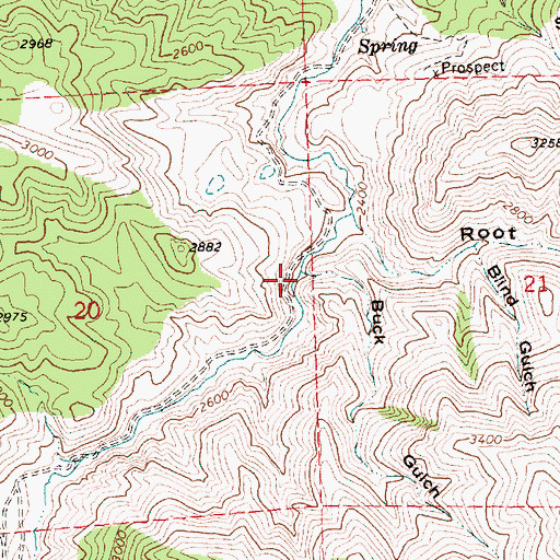 Topographic Map of Buck Gulch, OR