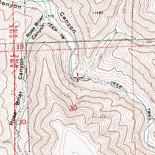 Topographic Map of Buck Hollow, OR
