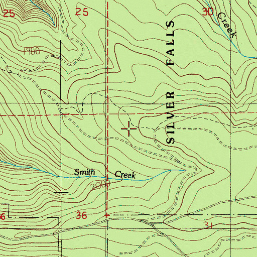 Topographic Map of Buck Mountain Fire Break, OR