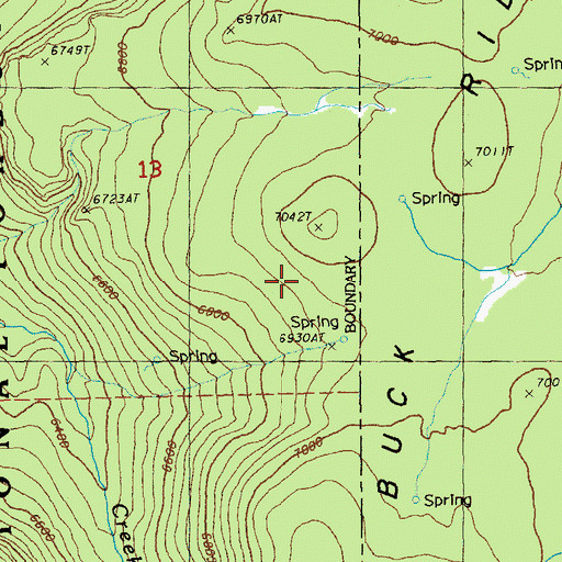 Topographic Map of Buck Ridge, OR