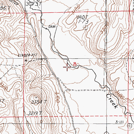Topographic Map of Buckbrush Creek, OR