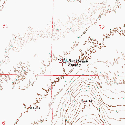 Topographic Map of Buckbrush Spring, OR