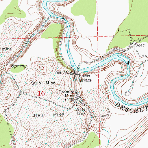 Topographic Map of Buckhorn Canyon, OR