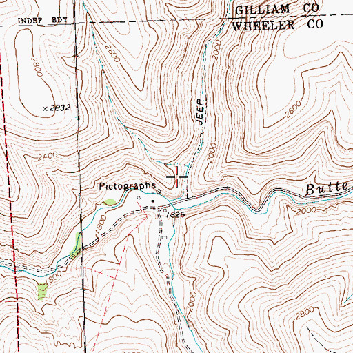 Topographic Map of Buckhorn Canyon, OR