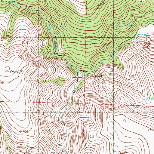 Topographic Map of Buckhorn Creek, OR