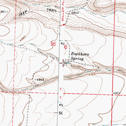 Topographic Map of Buckhorn Spring, OR