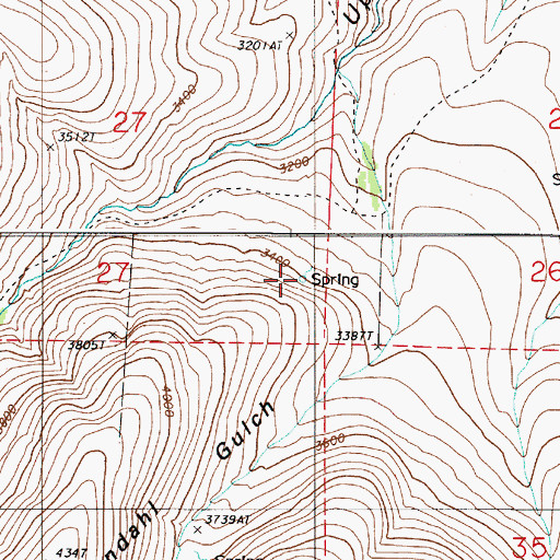 Topographic Map of Buckley Spring, OR
