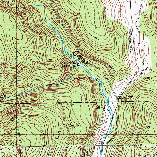 Topographic Map of Budworm Creek, OR