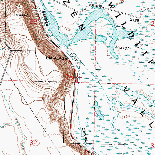 Topographic Map of Buena Vista Canal, OR