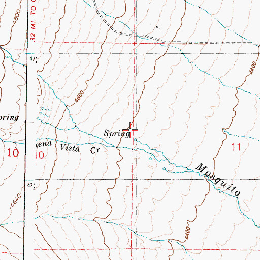 Topographic Map of Buena Vista Creek, OR