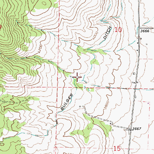 Topographic Map of Bulger Ditch, OR