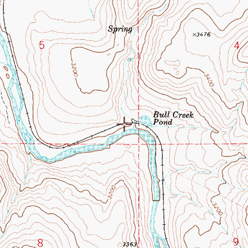 Topographic Map of Bull Canyon, OR