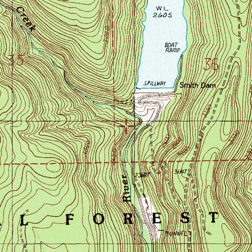 Topographic Map of Bunchgrass Creek, OR