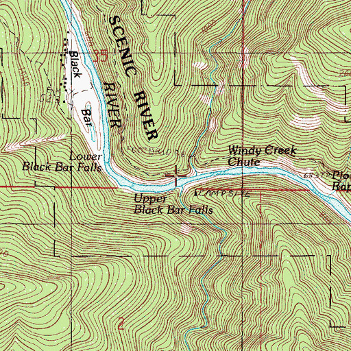 Topographic Map of Bunker Creek, OR
