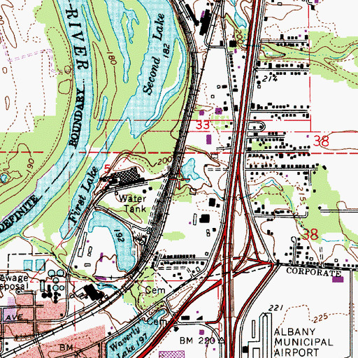 Topographic Map of Burkhart Creek, OR