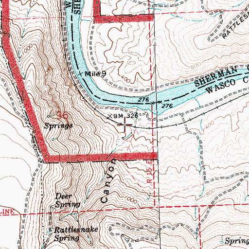 Topographic Map of Burn Canyon, OR