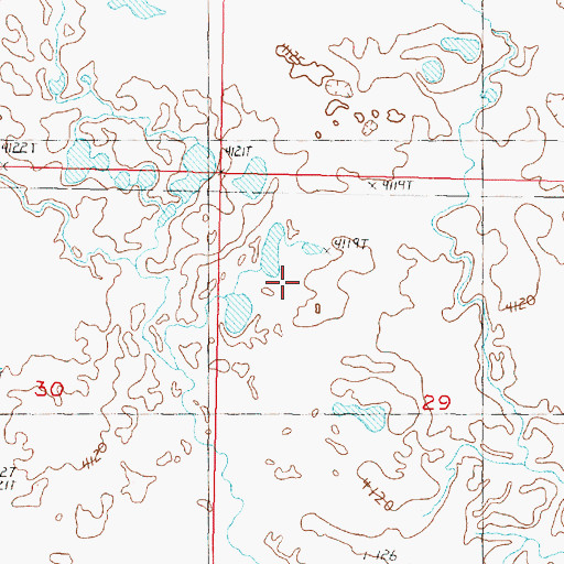 Topographic Map of Burns Paiute Indian Colony, OR