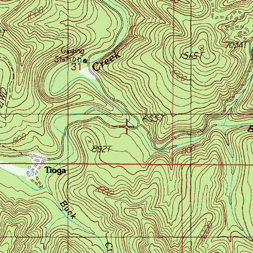 Topographic Map of Burnt Creek, OR