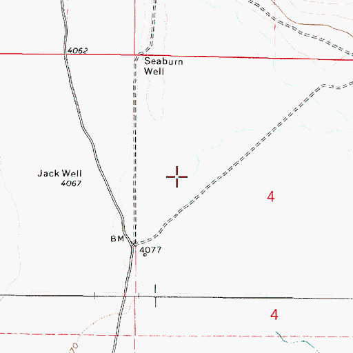 Topographic Map of Burnt Flat Creek, OR