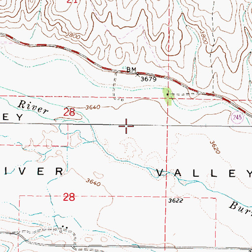 Topographic Map of Burnt River Valley, OR