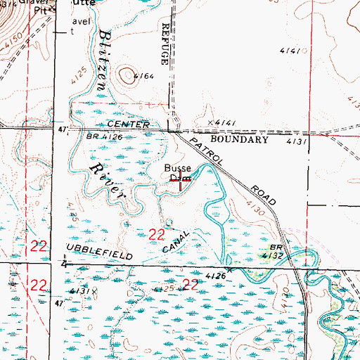 Topographic Map of Busse Dam, OR