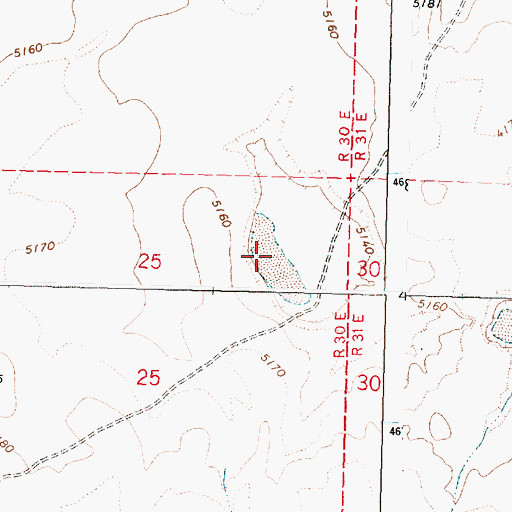 Topographic Map of Butcher Flat, OR