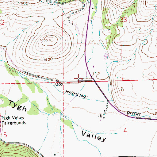 Topographic Map of Butler Canyon, OR