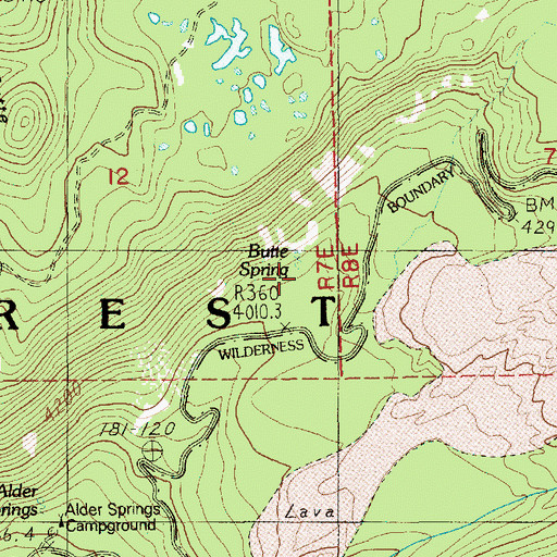 Topographic Map of Butler Spring, OR