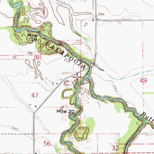Topographic Map of Butte Creek, OR