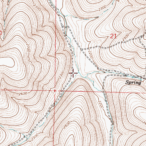 Topographic Map of Buttermilk Canyon, OR