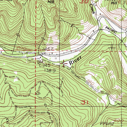 Topographic Map of Buttermilk Creek, OR