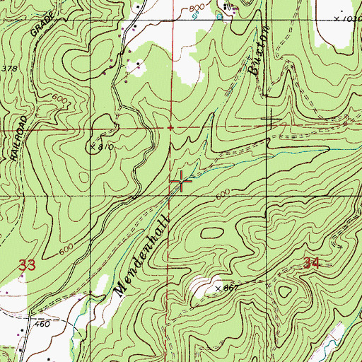 Topographic Map of Buxton Creek, OR