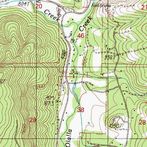 Topographic Map of Byron Creek, OR