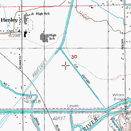 Topographic Map of C-G Cutoff, OR