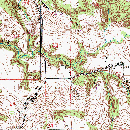 Topographic Map of Cahill Creek, OR