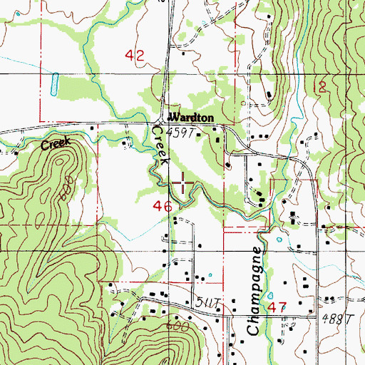 Topographic Map of Callahan Creek, OR