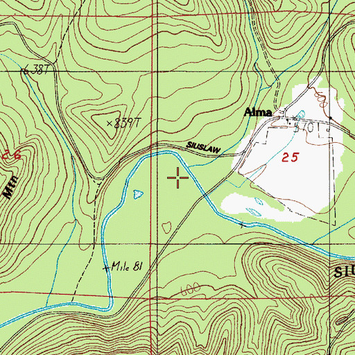 Topographic Map of Camp Creek, OR