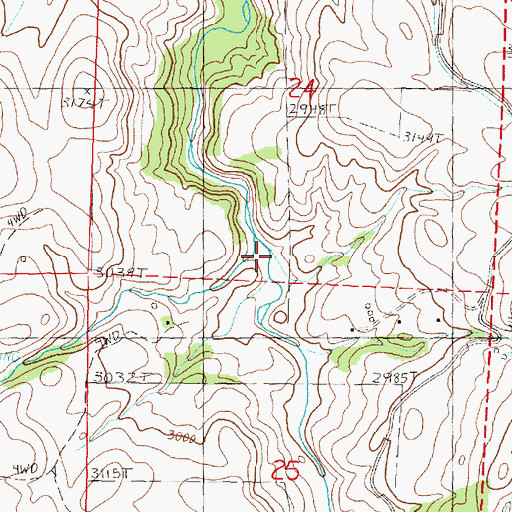 Topographic Map of Camp Creek, OR