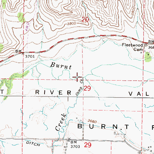Topographic Map of Camp Creek, OR