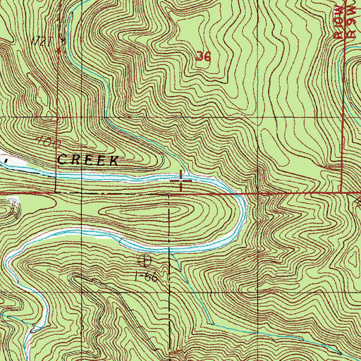 Topographic Map of Camp Creek, OR