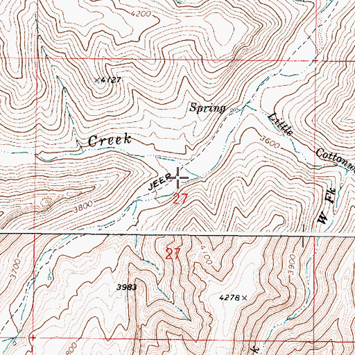 Topographic Map of Camp Creek, OR