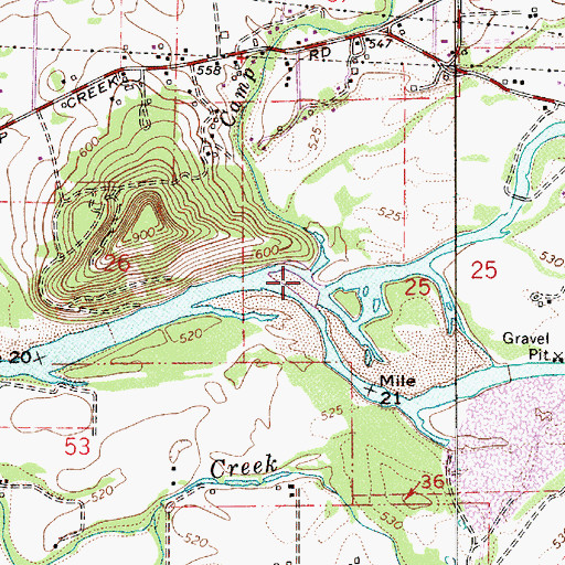 Topographic Map of Camp Creek, OR