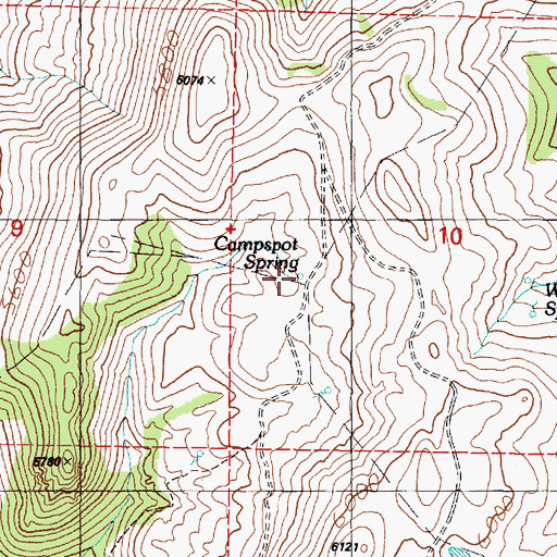 Topographic Map of Campspot Spring, OR
