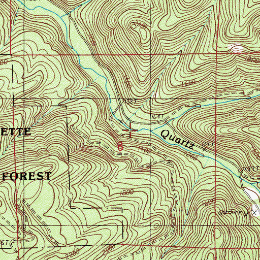 Topographic Map of Cane Creek, OR