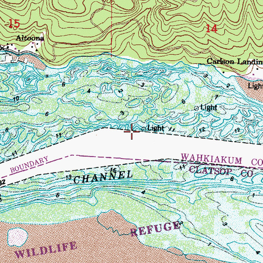 Topographic Map of Cannery Light, OR