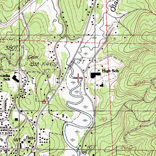 Topographic Map of Cannon School (historical), OR