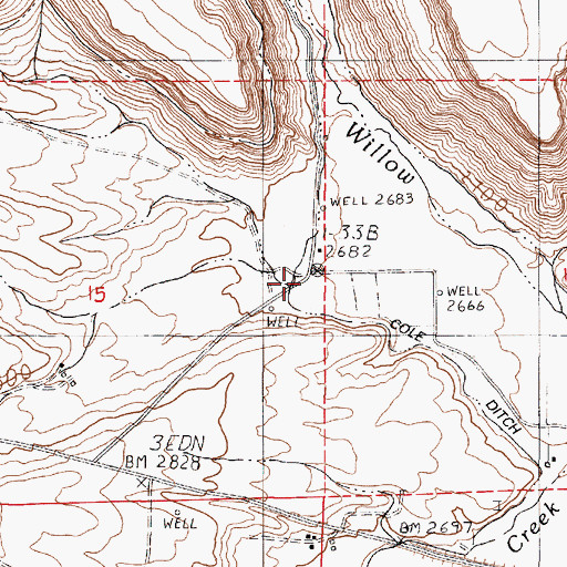 Topographic Map of Canyon Creek, OR