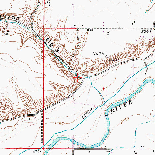 Topographic Map of Canyon Number 3, OR